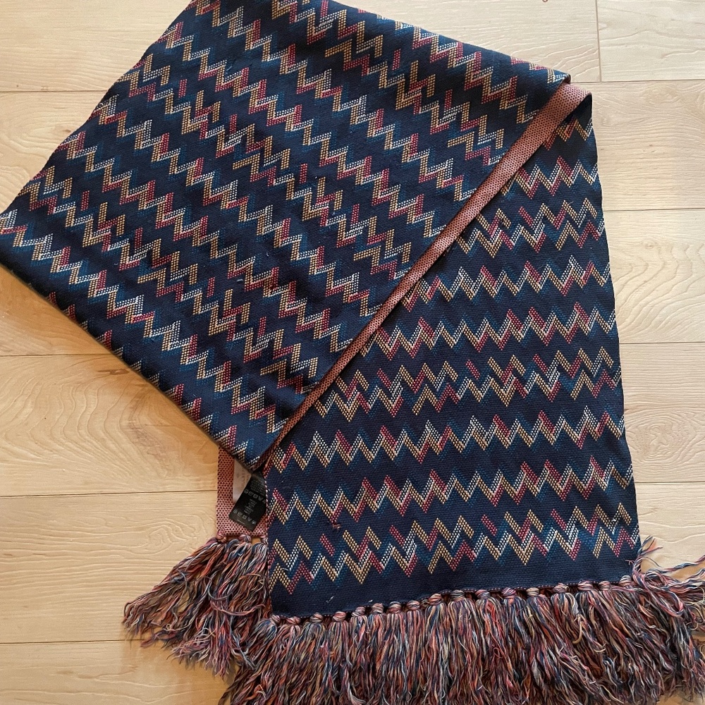 Embroidered Wool Mulberry Scarf
